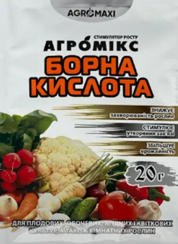 Борна кислота &mdash; 20 г, Стимулятор росту BOROACID фото