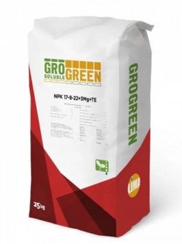 GroGreen Grinta Curbi 17-8-22 + 3MgO + TE / Грінта Курбі &mdash; 25 кг, Мінеральне добриво 2443 фото